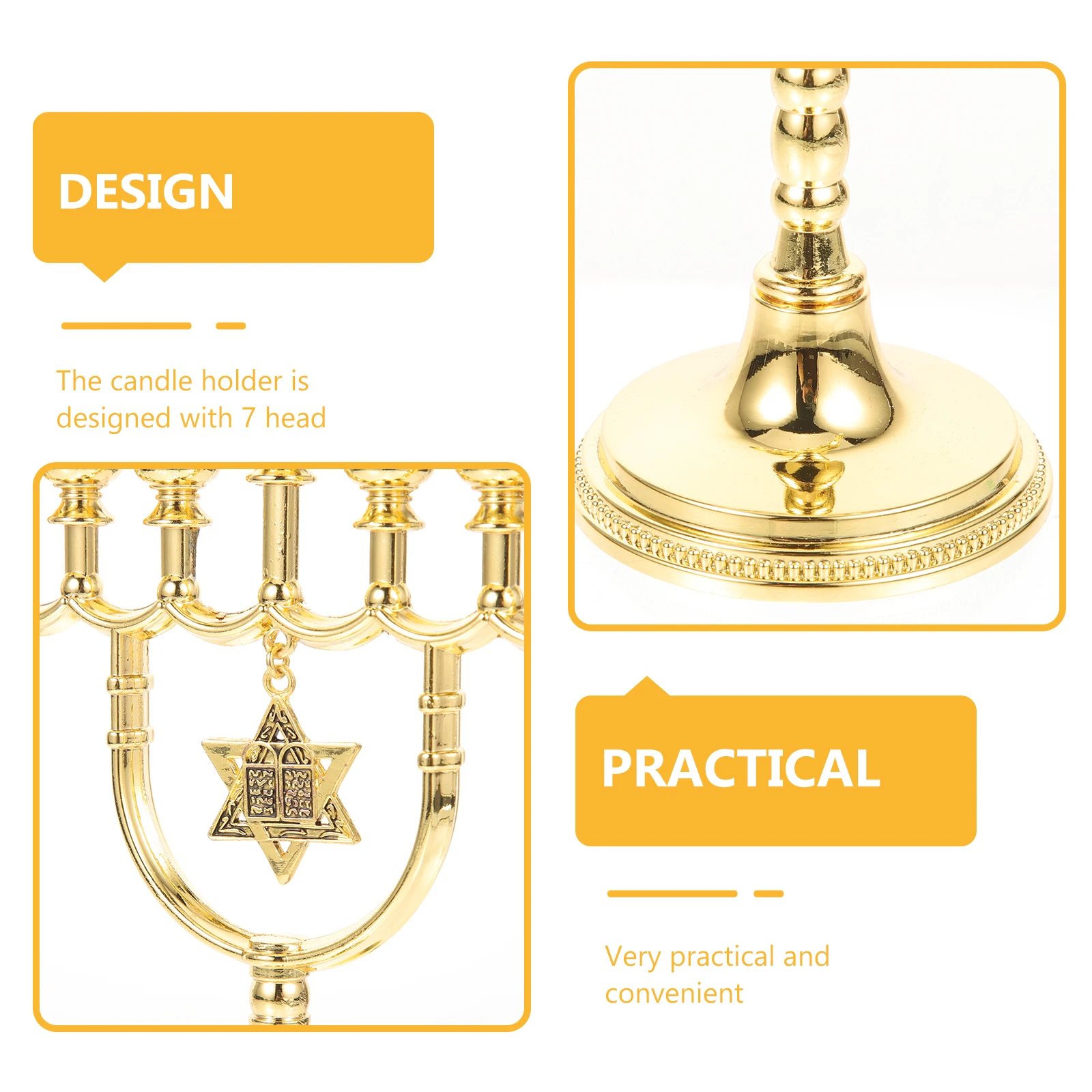-Candles Holder Menorah Metal Candelabra Ornament Hanukkah Jewish Holiday Decor Table Centerpiece Display
-Candles Holder Menorah Metal Candelabra Ornament Hanukkah Jewish Holiday Decor Table Centerpiece Display