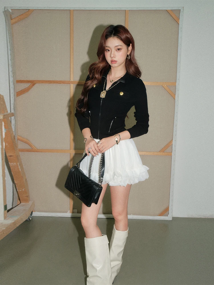 Olivia Duo ort Zipper Knitted Top Metal Bule round Ne Open Cardigan Slimming Versatile Faionable Commute Sle Women'...
Olivia Duo ort Zipper Knitted Top Metal Bule round Ne Open Cardigan Slimming Versatile Faionable Commute Sle Women'...