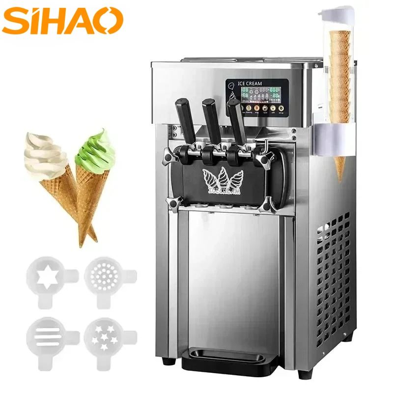 SIHAO Ice Cream Machine 1200W A168 Panassonic Compressor Ice Cream Maker 3Flavors Ice Cream Making Machine 4 Nozzles LCD Pannel
SIHAO Ice Cream Machine 1200W A168 Panassonic Compressor Ice Cream Maker 3Flavors Ice Cream Making Machine 4 Nozzles LCD Pannel