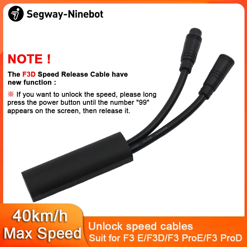 Customized Release speed limit Cables 40km/h for Ninebot by Segway F3E/F3D/F3 ProE/F3 ProD E-Scooter Unlock speed Lines
Customized Release speed limit Cables 40km/h for Ninebot by Segway F3E/F3D/F3 ProE/F3 ProD E-Scooter Unlock speed Lines