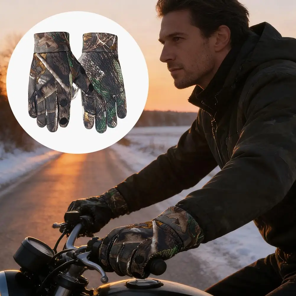 Winter Outdoor Camouflage Gloves Fleece Lined Thickened Hunting Gloves Touch Screen Breathable Full Finger Cycling Gloves
Winter Outdoor Camouflage Gloves Fleece Lined Thickened Hunting Gloves Touch Screen Breathable Full Finger Cycling Gloves