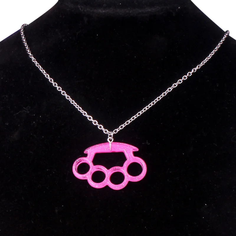 Punk Stainless Steel Women Necklace Flatback Resin Glitter Knuckle Shape for Children Birthday Gift Fashion Jewelry
Punk Stainless Steel Women Necklace Flatback Resin Glitter Knuckle Shape for Children Birthday Gift Fashion Jewelry