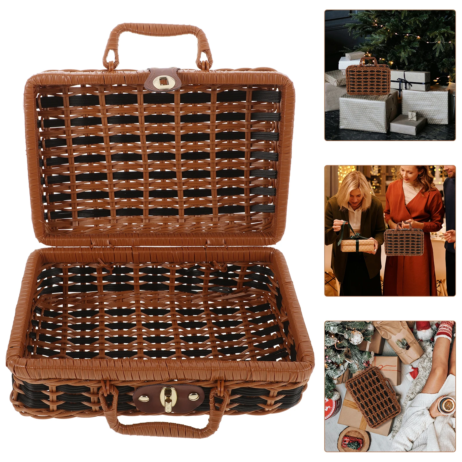 Retro Suitcase Rattan Style Suitcases Decorative Handwoven to Weave Small Vintage
Retro Suitcase Rattan Style Suitcases Decorative Handwoven to Weave Small Vintage