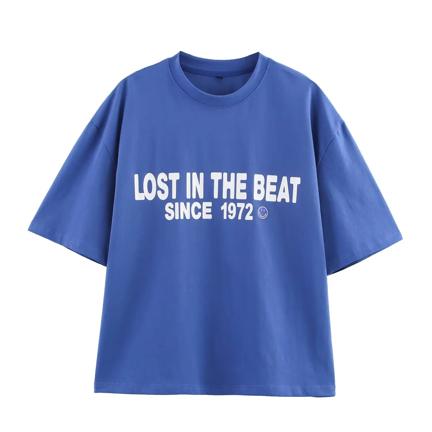 Blue Letter Print Cotton T-shirt For Women Casual Oversize Round Neck Short Sleeve Tops 2025 New Summer Fashion Loose T-shirts
Blue Letter Print Cotton T-shirt For Women Casual Oversize Round Neck Short Sleeve Tops 2025 New Summer Fashion Loose T-shirts