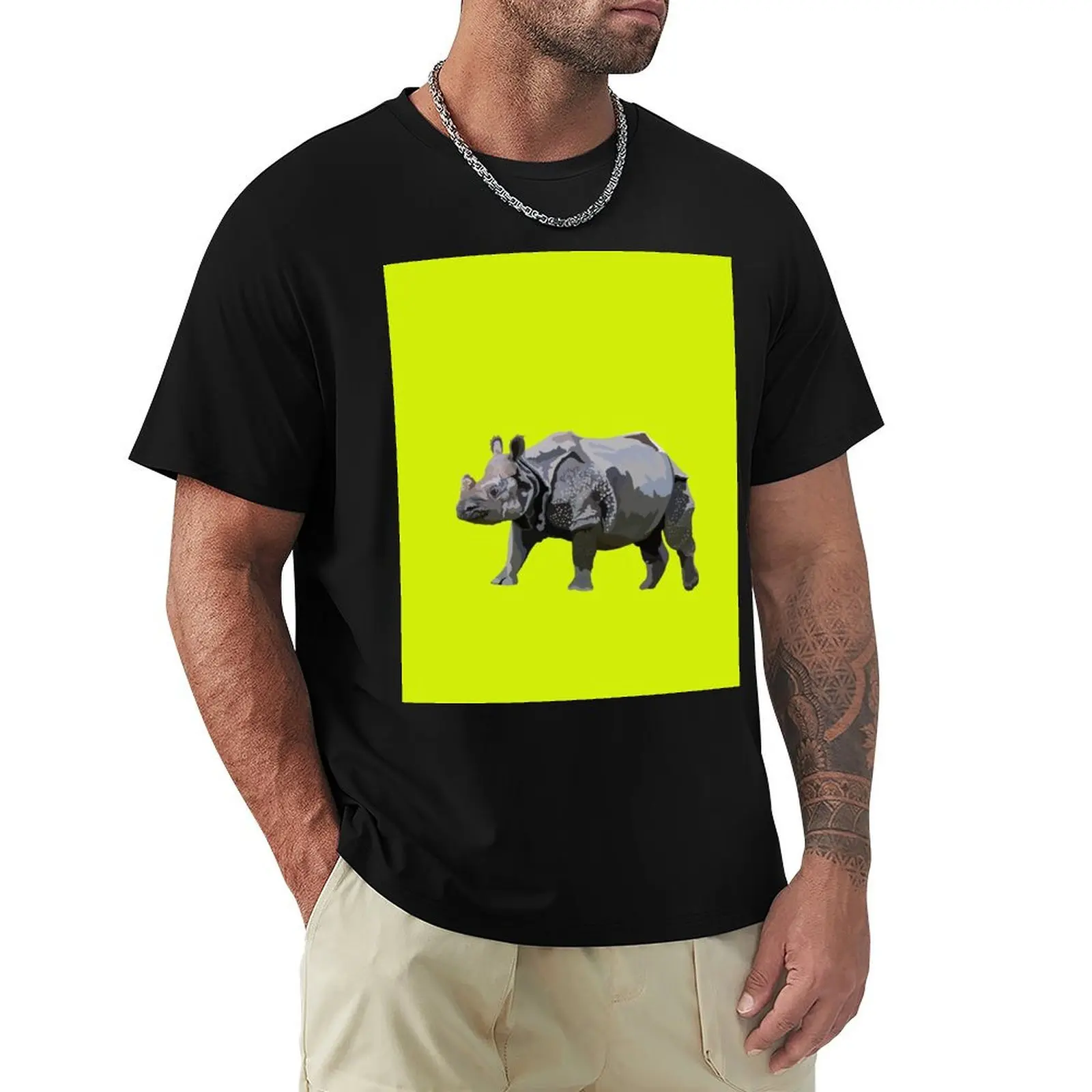 I is for Indian Rhino T-Shirt Big Size Short Sleeve Tee for Men
I is for Indian Rhino T-Shirt Big Size Short Sleeve Tee for Men