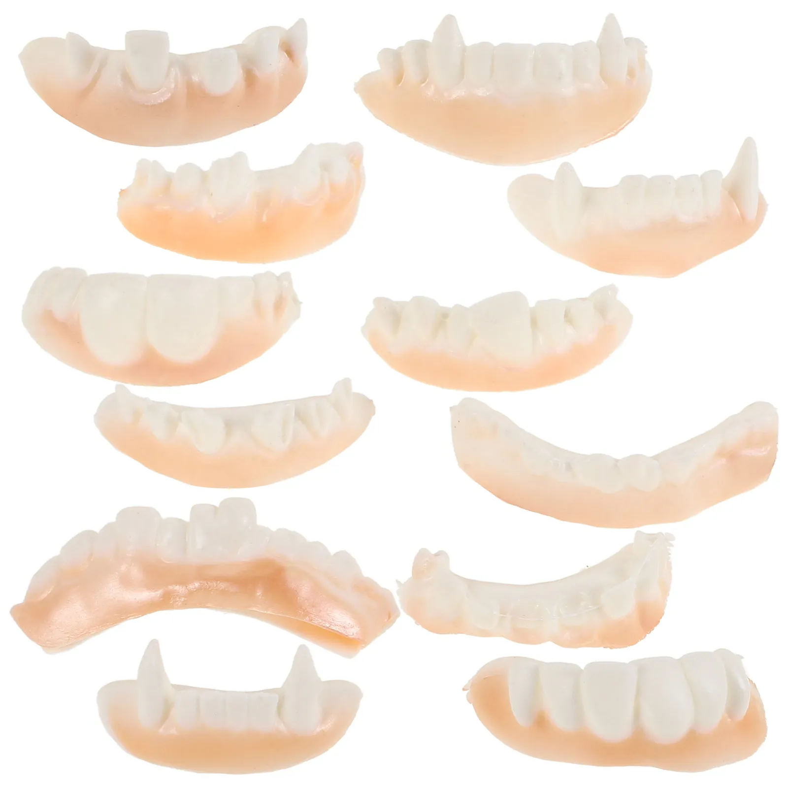 12Pcs Halloween Fangs Teeth Props Realistic Scary PVC Cosplay Costume Party Decoration Haunted House Stage Horror Theme Tricky
12Pcs Halloween Fangs Teeth Props Realistic Scary PVC Cosplay Costume Party Decoration Haunted House Stage Horror Theme Tricky