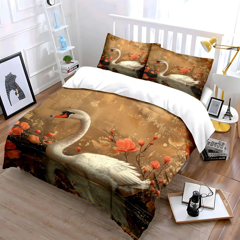 Swan with pink floral background Bedding Set for Kids Luxury Gift 3pcs Digital Print Comforter Set Soft Comfortable Breathable
Swan with pink floral background Bedding Set for Kids Luxury Gift 3pcs Digital Print Comforter Set Soft Comfortable Breathable