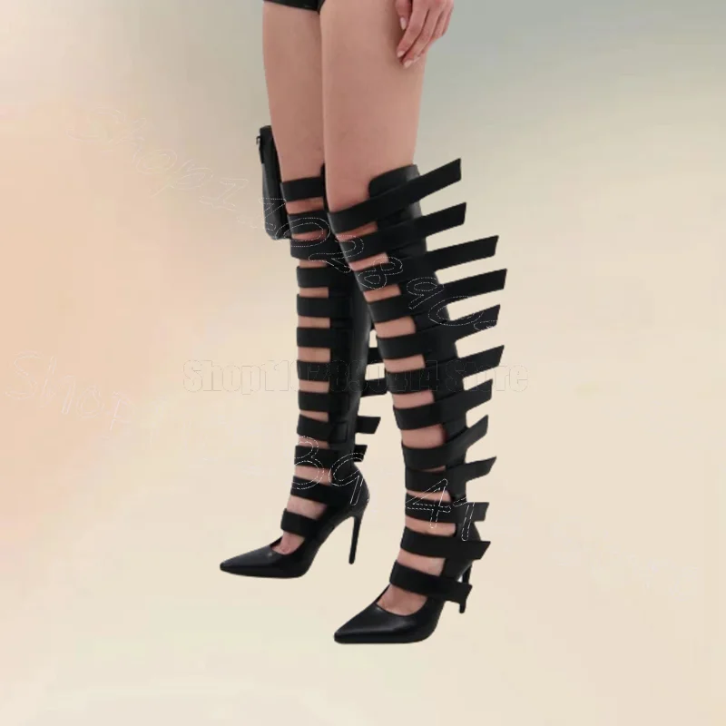 Black Hook and Loop Fastener Sandals Boots Back Zipper Women Shoes Thin High Heels Pointed Toe Dating 2025 Zapatos Para Mujere
Black Hook and Loop Fastener Sandals Boots Back Zipper Women Shoes Thin High Heels Pointed Toe Dating 2025 Zapatos Para Mujere