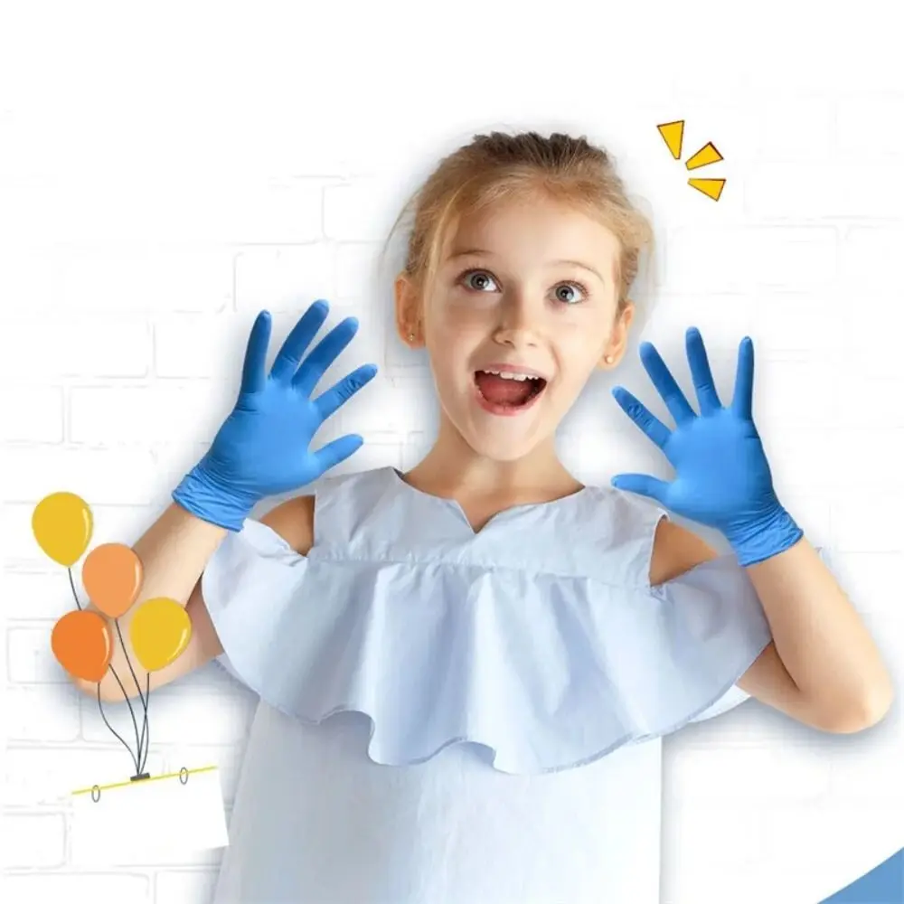 5 pairs Kids Disposable Nitrile Gloves Latex Free Household Cleaning Food Service Gloves Multipurpose Gardening Cooking Gloves
5 pairs Kids Disposable Nitrile Gloves Latex Free Household Cleaning Food Service Gloves Multipurpose Gardening Cooking Gloves