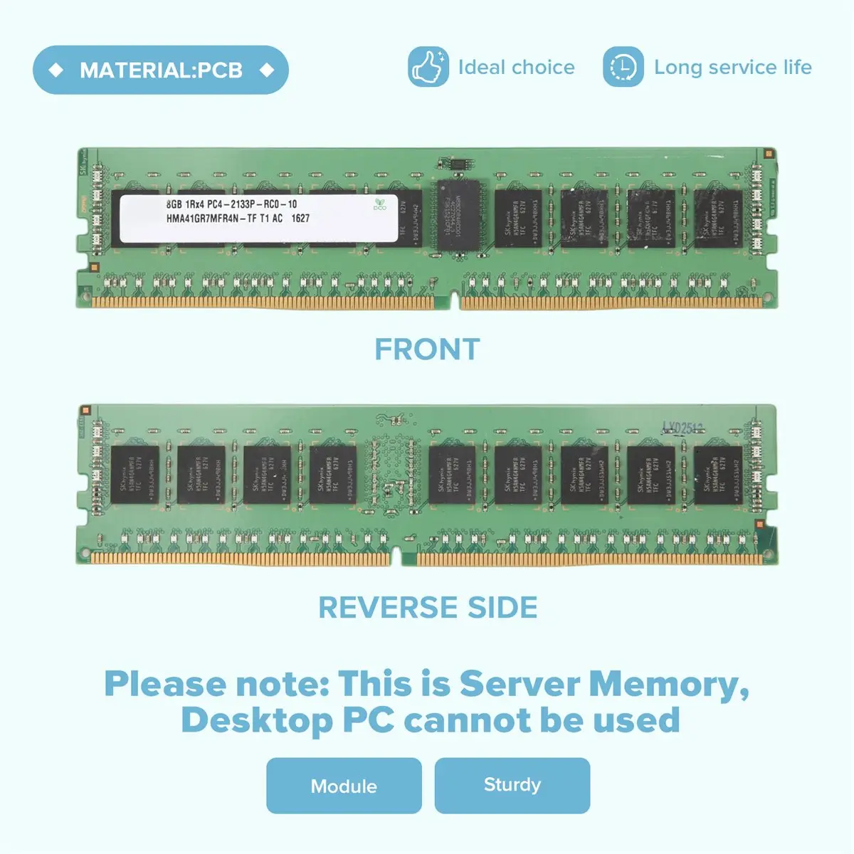 A64I For SK 8GB DDR4 Server RAM Memory 2133Mhz PC4-17000 288PIN 1Rx4 RECC Memory RAM 1.2V ECC REG RAM
A64I For SK 8GB DDR4 Server RAM Memory 2133Mhz PC4-17000 288PIN 1Rx4 RECC Memory RAM 1.2V ECC REG RAM