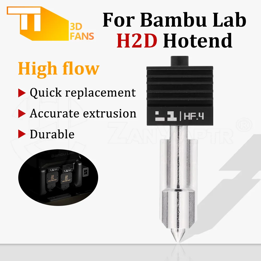 Hotend с высоким расходом для Bambu Lab H2D, сопло Hotend из закаленной стали с высоким расходом 0,4/0,6/0,8 мм для 3D-принтера
Hotend с высоким расходом для Bambu Lab H2D, сопло Hotend из закаленной стали с высоким расходом 0,4/0,6/0,8 мм для 3D-принтера
