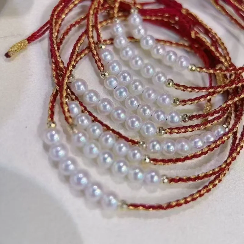 Red Rope 18K Gold Natural Freshwater Pearl Carrying Strap Female Bringing Good Luck And Wealth
Red Rope 18K Gold Natural Freshwater Pearl Carrying Strap Female Bringing Good Luck And Wealth