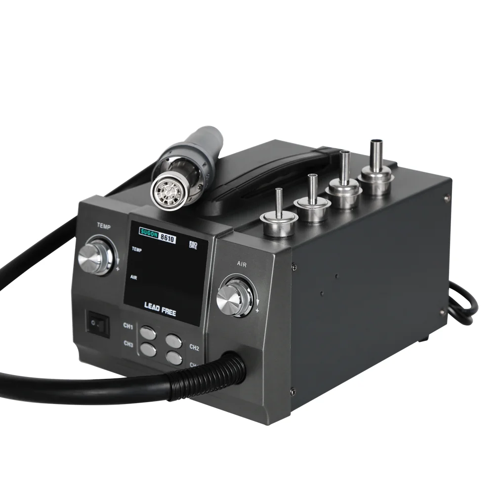Best Budget Hot Air Rework Station SU-GON 8610 Desoldering Station Gun Air Heat Gun Hot Air Station For Mobile Phone Repair
Best Budget Hot Air Rework Station SU-GON 8610 Desoldering Station Gun Air Heat Gun Hot Air Station For Mobile Phone Repair