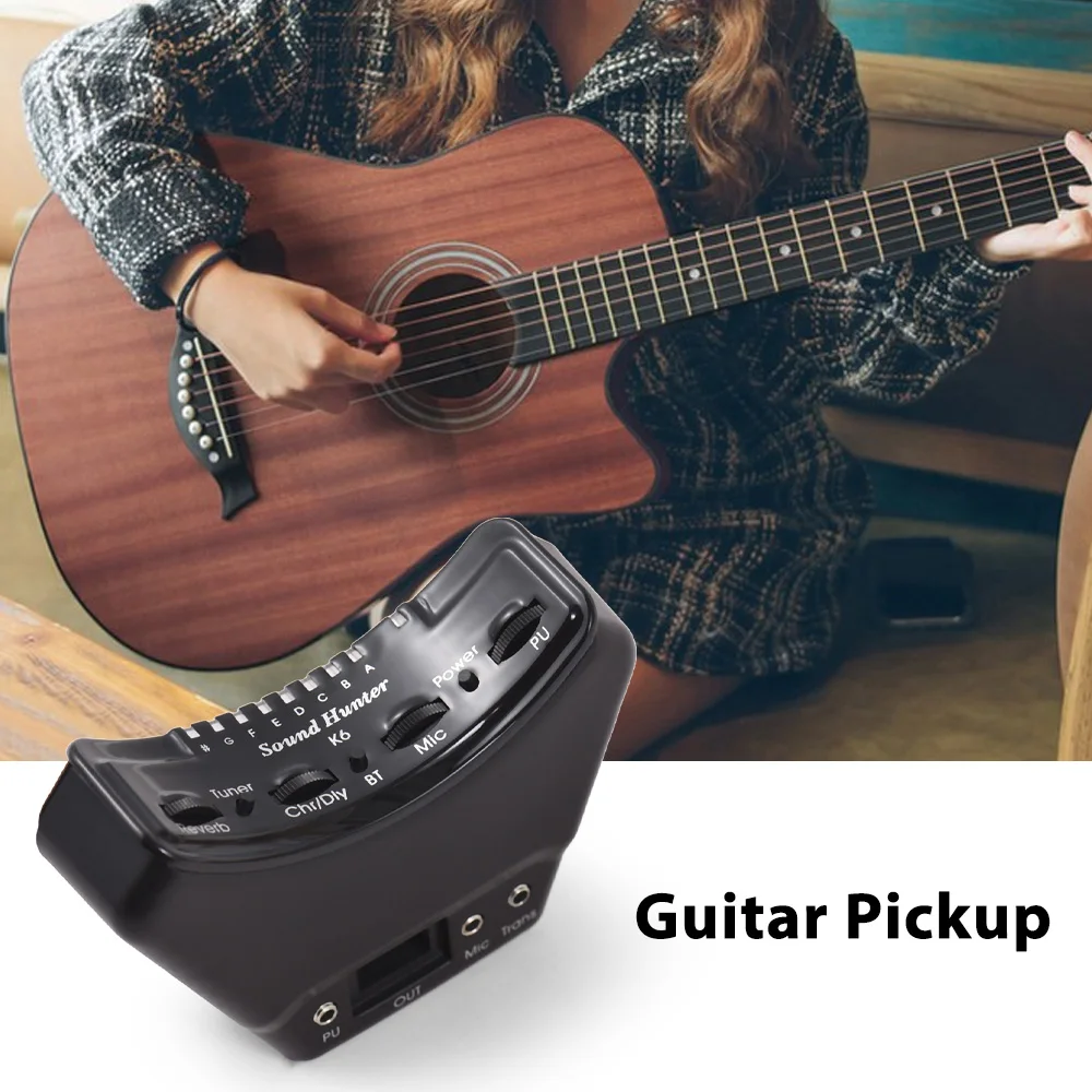 Sound Hunter Guitar Pickup Wooden Guitar Sound Hole Pickup Board Double Pickup Resonance/Anti-howl/BT Accompaniment Function
Sound Hunter Guitar Pickup Wooden Guitar Sound Hole Pickup Board Double Pickup Resonance/Anti-howl/BT Accompaniment Function