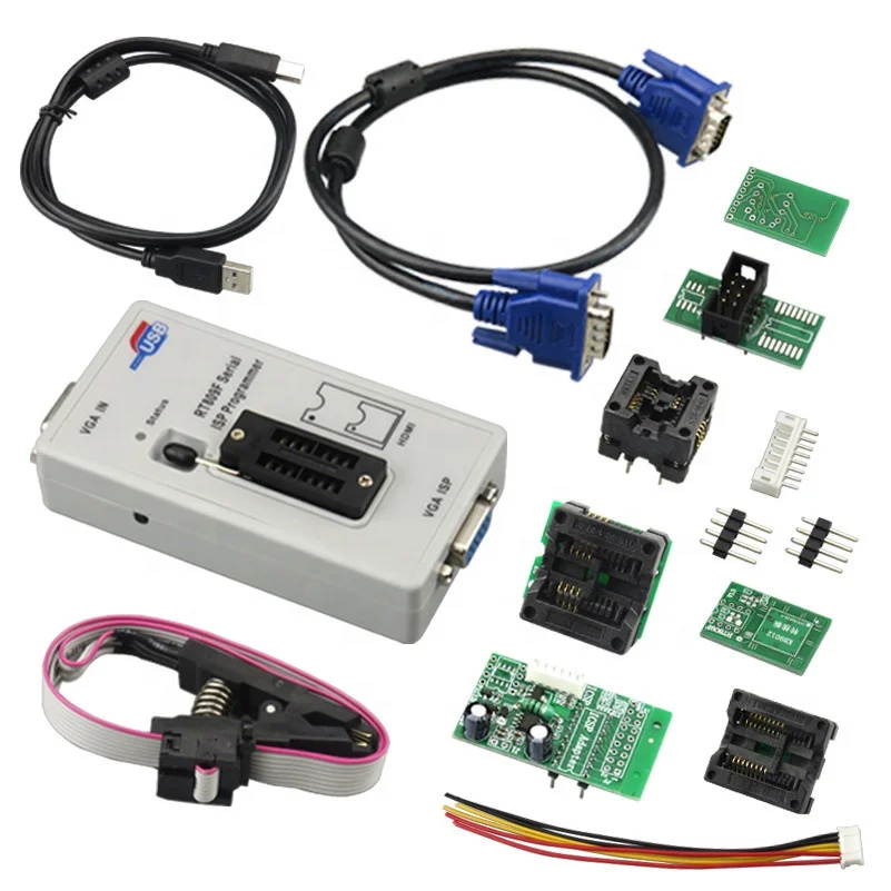 Original High Quality RT809F motherboard LCD high-speed USB programmer BIOS burner intelligent reading and writing program
Original High Quality RT809F motherboard LCD high-speed USB programmer BIOS burner intelligent reading and writing program