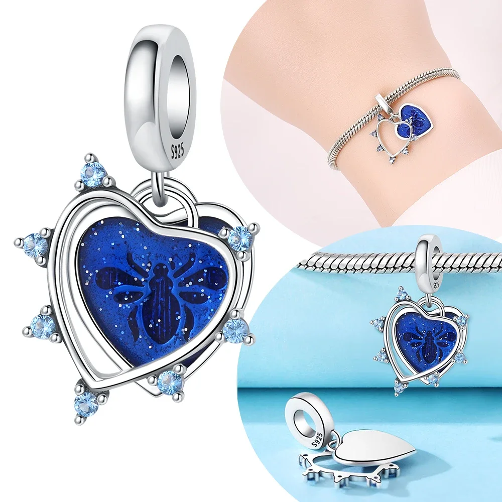 Charms 925 Sterling Silver Fine Blue Bee Bright Zircon Beads Fit Bracelet Diy Accessories Bracelet Jewelry Women Gift
Charms 925 Sterling Silver Fine Blue Bee Bright Zircon Beads Fit Bracelet Diy Accessories Bracelet Jewelry Women Gift