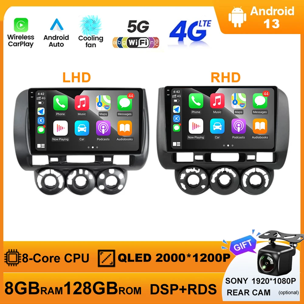 Android 13 Car Radio For Honda Fit Jazz City 2002 - 2007 Multimedia Video Player Stereo GPS Navigation WIFI Carplay Android Auto
Android 13 Car Radio For Honda Fit Jazz City 2002 - 2007 Multimedia Video Player Stereo GPS Navigation WIFI Carplay Android Auto