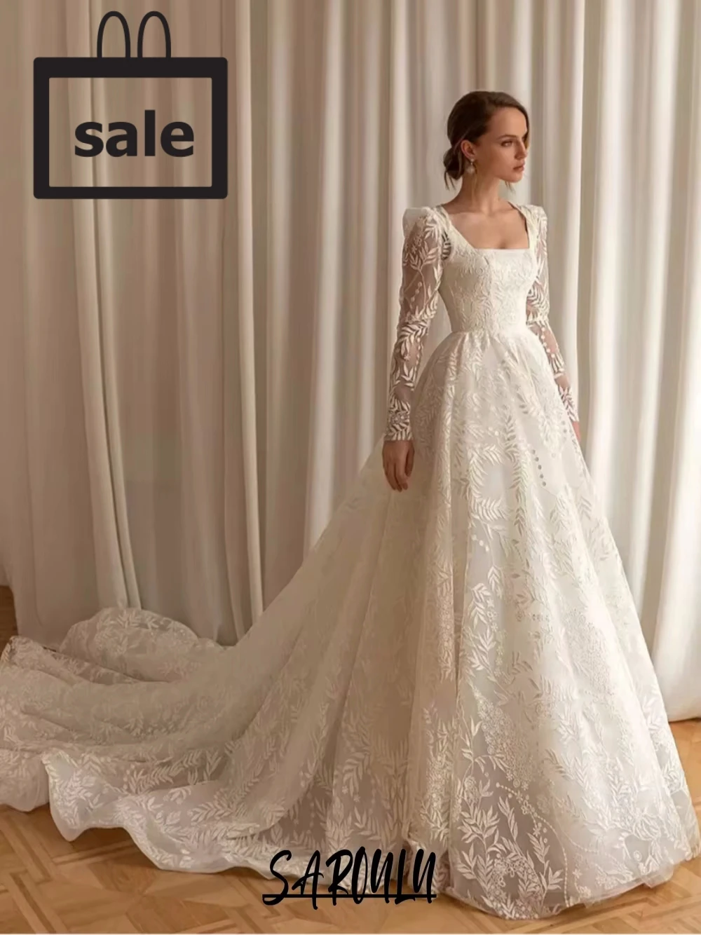 Modest Square Neck Wedding Dress For Women Princess A Line Chic Appliques Bride Customized Detachable Sleeveless Bridal Gown
Modest Square Neck Wedding Dress For Women Princess A Line Chic Appliques Bride Customized Detachable Sleeveless Bridal Gown
