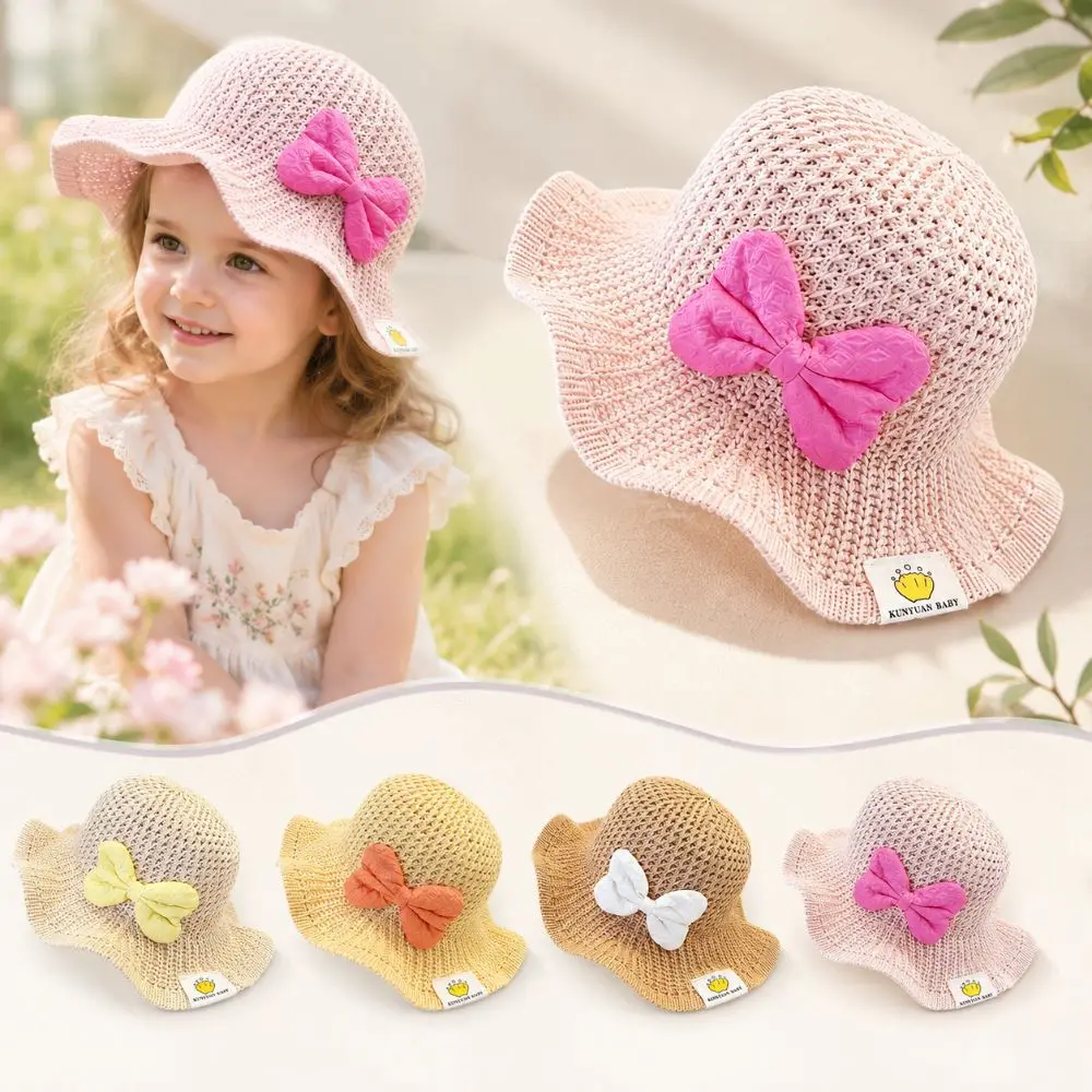 Cute Sweet Summer Bucket Hat Wide Brim Big Bowknot Princess Sun Hat Hollow Out Breathable Beach Hat Girls 3-8 Years Old
Cute Sweet Summer Bucket Hat Wide Brim Big Bowknot Princess Sun Hat Hollow Out Breathable Beach Hat Girls 3-8 Years Old