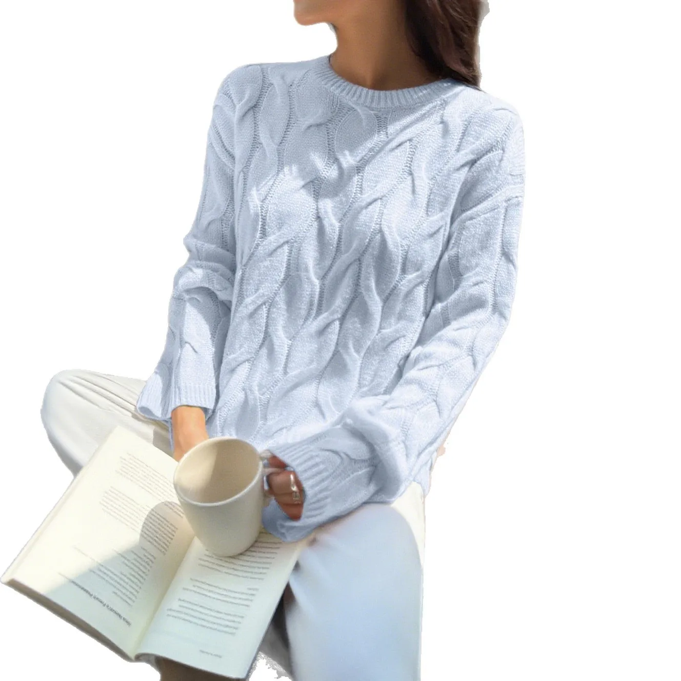 Женский вязаный длинный свитер свободного кроя Street Sle Pure Color, повседневный свитер, осень-зима, независимая станция Faion
Женский вязаный длинный свитер свободного кроя Street Sle Pure Color, повседневный свитер, осень-зима, независимая станция Faion