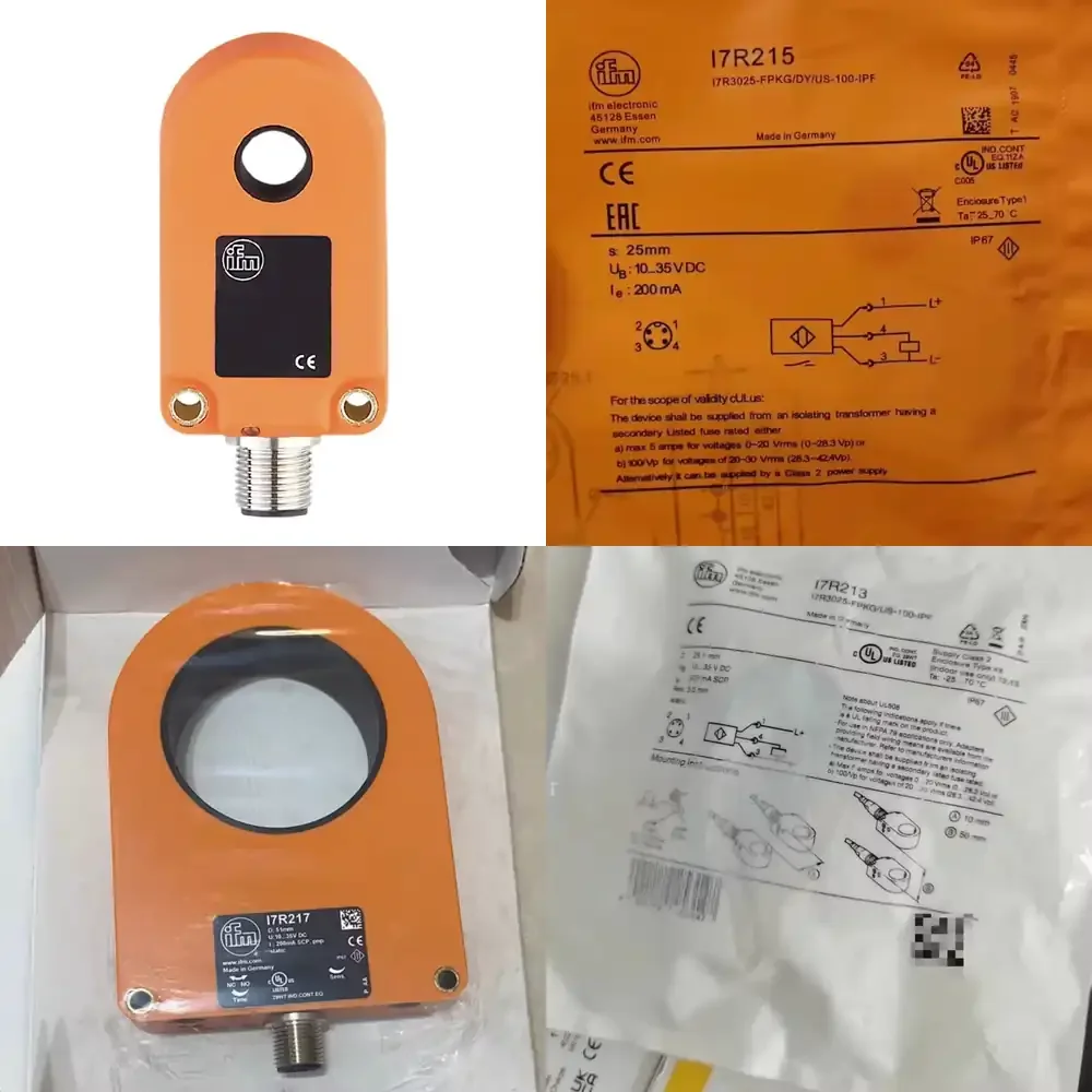 Ifm Original Genuine Product I7R201/I7R202/I7R203/I7R204/I7R205/I7R206/I7R207 Inductive Ring Proximity Switch
Ifm Original Genuine Product I7R201/I7R202/I7R203/I7R204/I7R205/I7R206/I7R207 Inductive Ring Proximity Switch