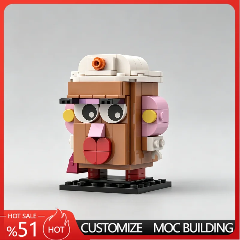 114 PCS Mrs. Potato Head Cartoon Character MOC Model Assembly Educational Toy Gift For funs Fans Festival Collection Home Decor
114 PCS Mrs. Potato Head Cartoon Character MOC Model Assembly Educational Toy Gift For funs Fans Festival Collection Home Decor