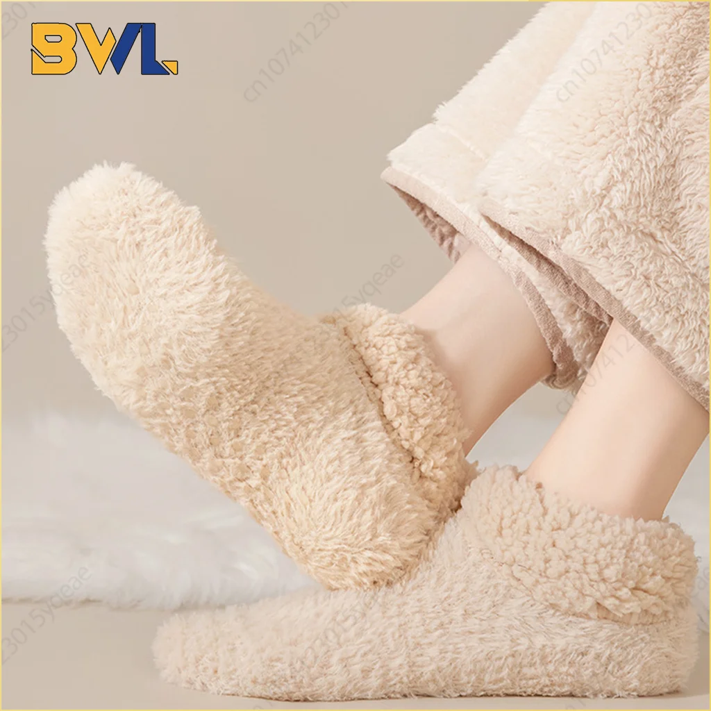 Женские осенне-зимние теплые носки-тапочки на флисовой подкладке, толстые плюшевые нескользящие домашние носки, уютная домашняя одежда для сна, тапочки, носки в подарок 
Женские осенне-зимние теплые носки-тапочки на флисовой подкладке, толстые плюшевые нескользящие домашние носки, уютная домашняя одежда для сна, тапочки, носки в подарок