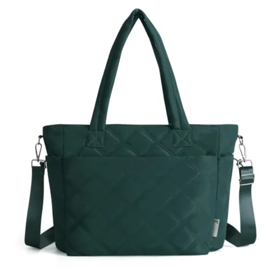 Rueesh Lightweight Puffer Tote Bag with Zipper for Women, Quilted Shoulder Bag with Compartments for Travel, Work, Shopping
Rueesh Lightweight Puffer Tote Bag with Zipper for Women, Quilted Shoulder Bag with Compartments for Travel, Work, Shopping