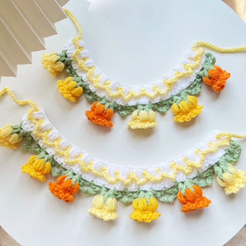 Knitted Scarf for Cats and Dogs Pet Bib Orchid Bell Flower Cute Photo Props
Knitted Scarf for Cats and Dogs Pet Bib Orchid Bell Flower Cute Photo Props