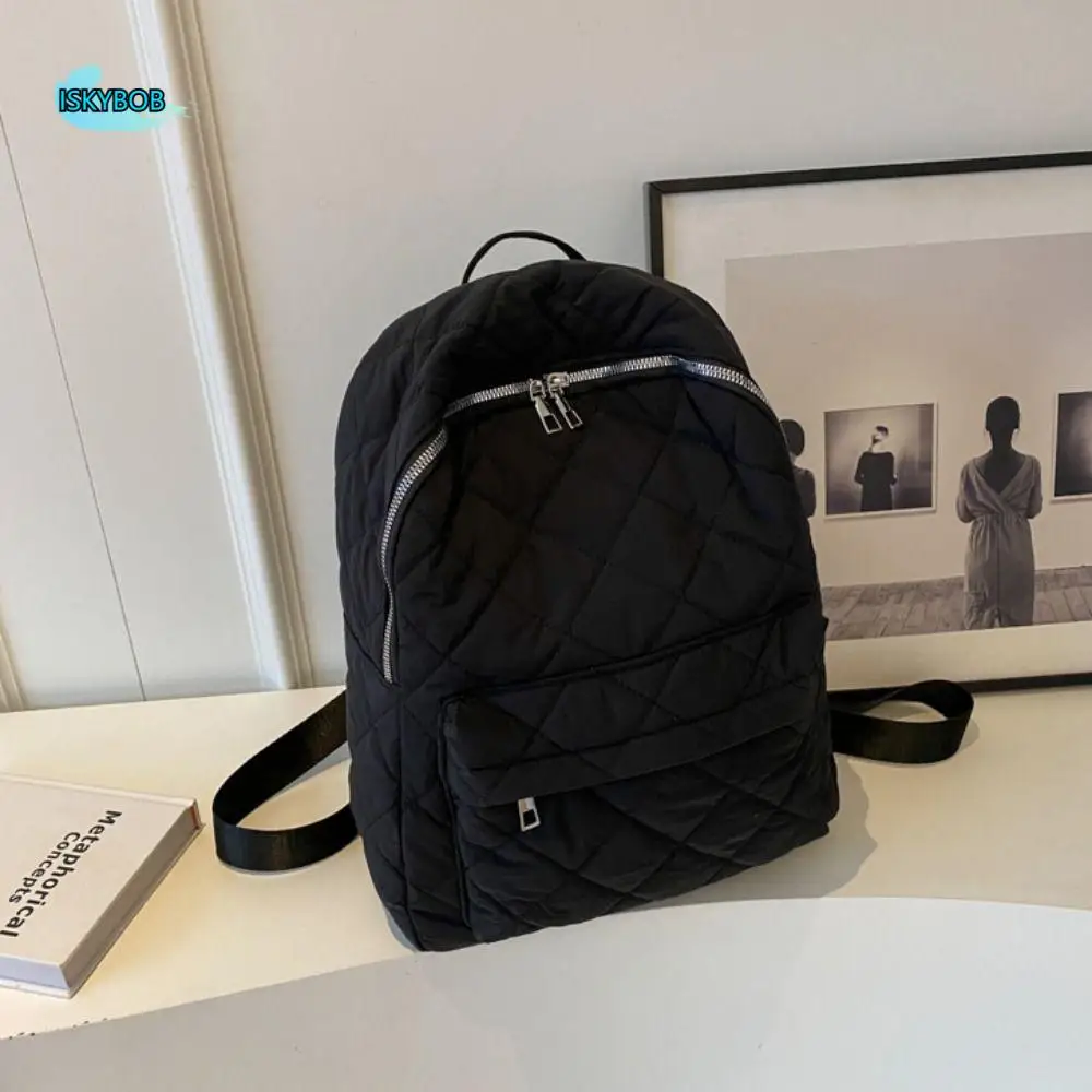Vintage Solid Color Padded Coat Backpack Cloud Nylon Space Cotton Shoulder Bag Large Capacity Pleated Student Schoolbag Daily
Vintage Solid Color Padded Coat Backpack Cloud Nylon Space Cotton Shoulder Bag Large Capacity Pleated Student Schoolbag Daily