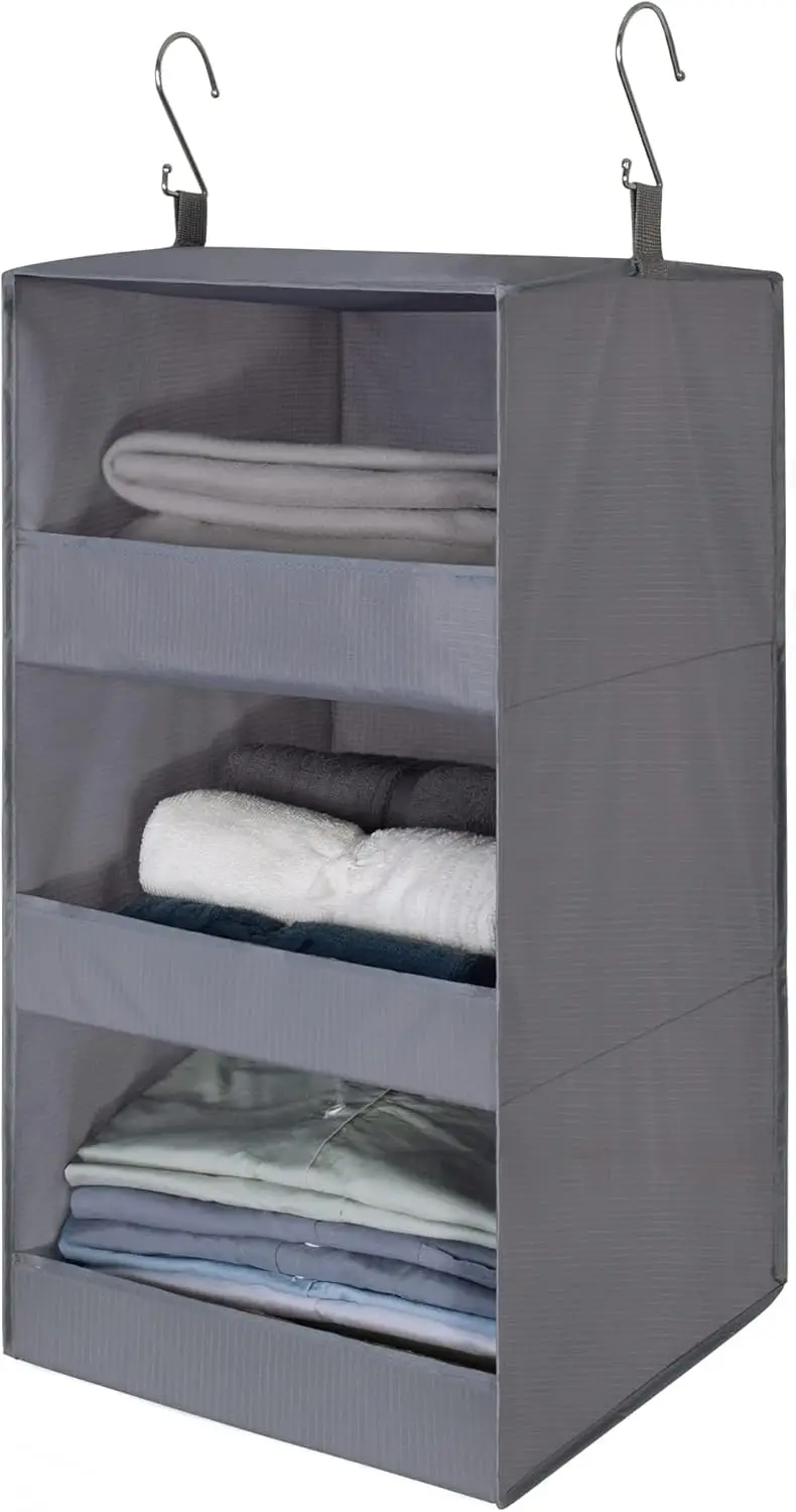 SAYS 3-Shelf Hanging Closet Organizer and Storage, Collapsible Hanging Closet Shelves, Hanging Organizer for Closet & RV, Gray, 29 ½" H X 12" W X 12" D, 1-Pack
SAYS 3-Shelf Hanging Closet Organizer and Storage, Collapsible Hanging Closet Shelves, Hanging Organizer for Closet & RV, Gray, 29 ½" H X 12" W X 12" D, 1-Pack