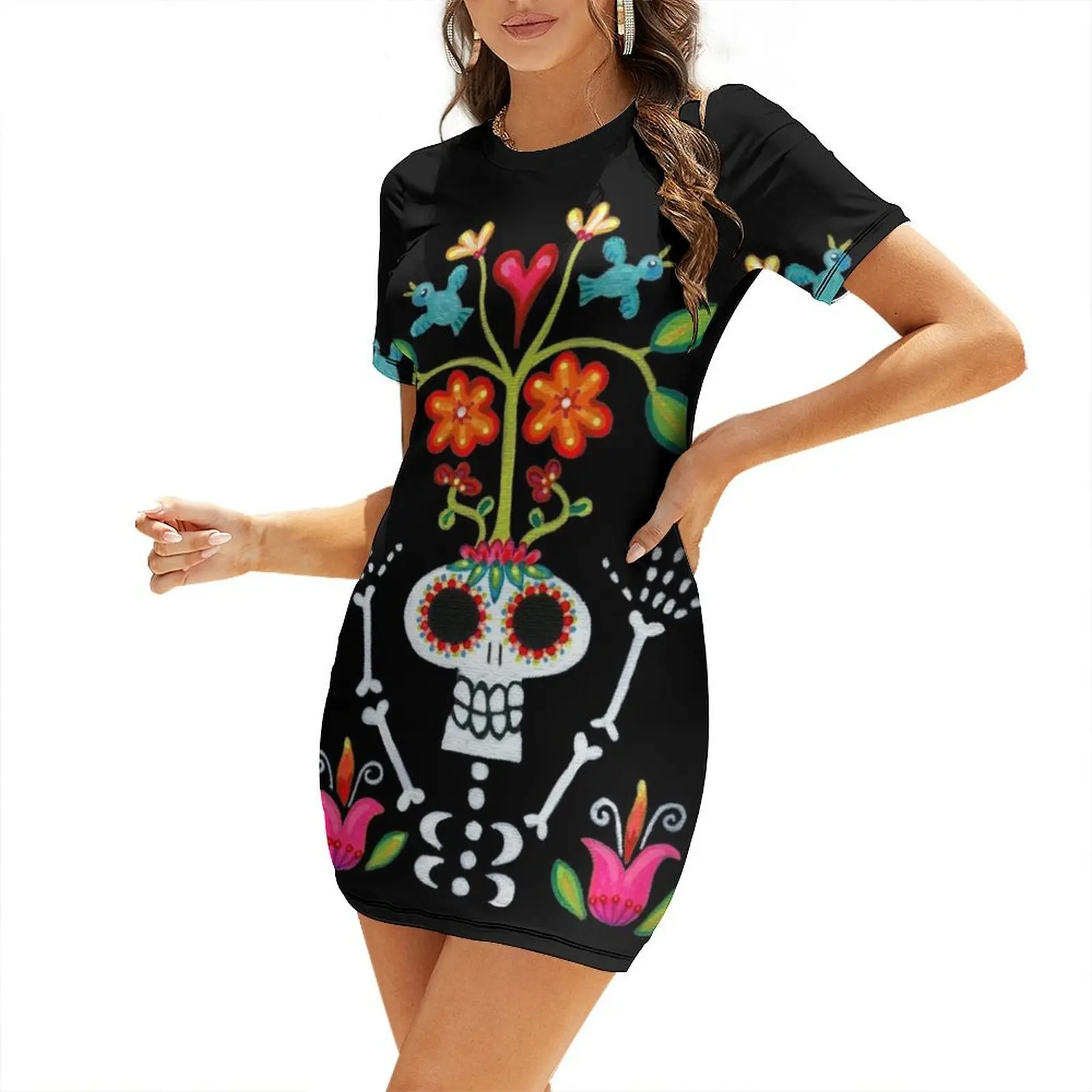 Happy Skelly with Tree Short-Sleeved Dress dresses for women 2025 fairy dress women party dresses Dress
Happy Skelly with Tree Short-Sleeved Dress dresses for women 2025 fairy dress women party dresses Dress