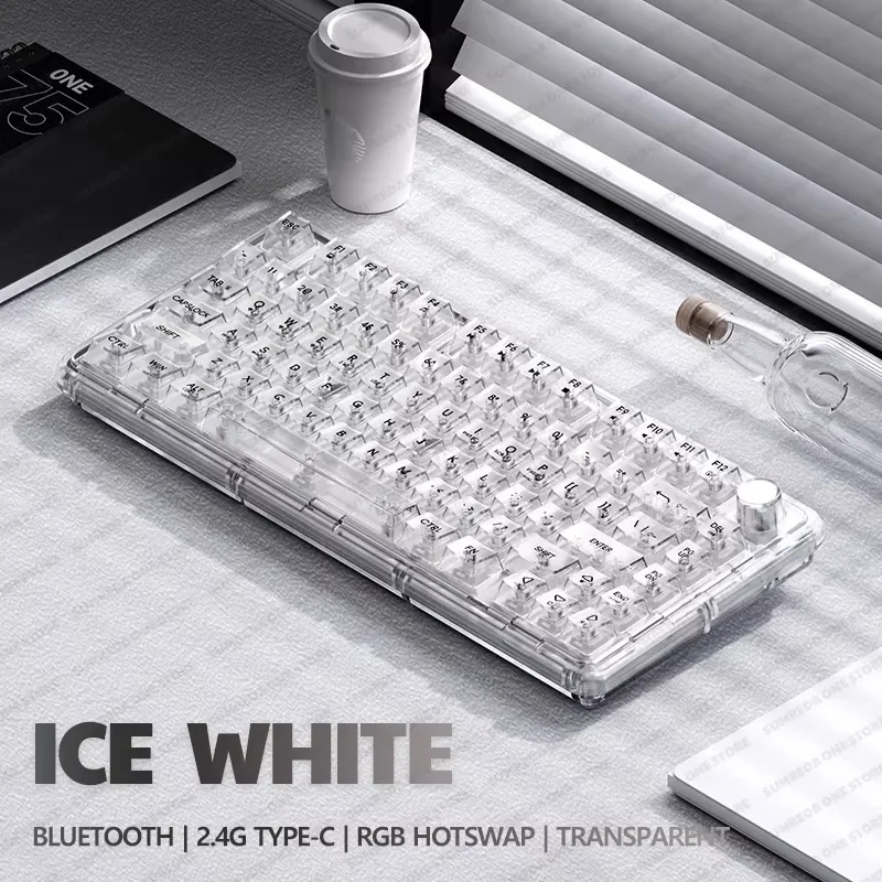 Weikav One 75 Transparent Wireless Mechanical Keyboard Gaming Bluetooth Wired Keyboard RGB Hotswap Gamer Non-contact Keyboard
Weikav One 75 Transparent Wireless Mechanical Keyboard Gaming Bluetooth Wired Keyboard RGB Hotswap Gamer Non-contact Keyboard