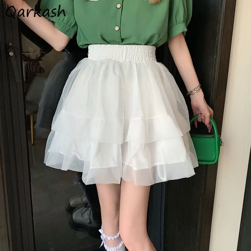 Ball Gown Mini Skirts Women Tender Sweet Mesh Design Girlish French Style Summer High Waist Casual Princess Simple Streetwear
Ball Gown Mini Skirts Women Tender Sweet Mesh Design Girlish French Style Summer High Waist Casual Princess Simple Streetwear