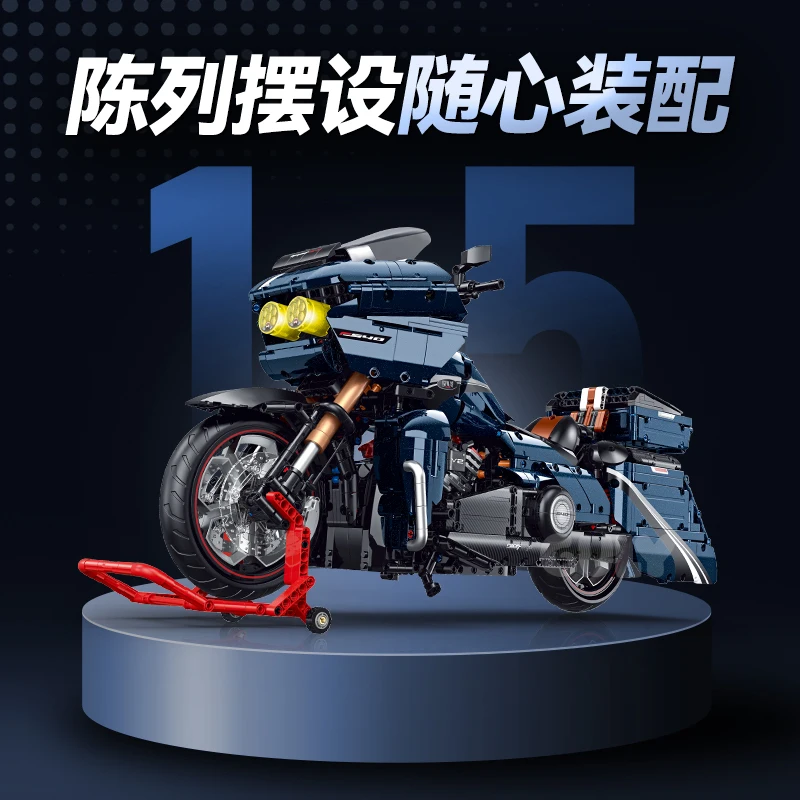 2410pcs Technical 1:5 Highway Gliding Motorcycle Building Blocks Bricks Assembling Model Toys for Children Birthday Gift Set
2410pcs Technical 1:5 Highway Gliding Motorcycle Building Blocks Bricks Assembling Model Toys for Children Birthday Gift Set