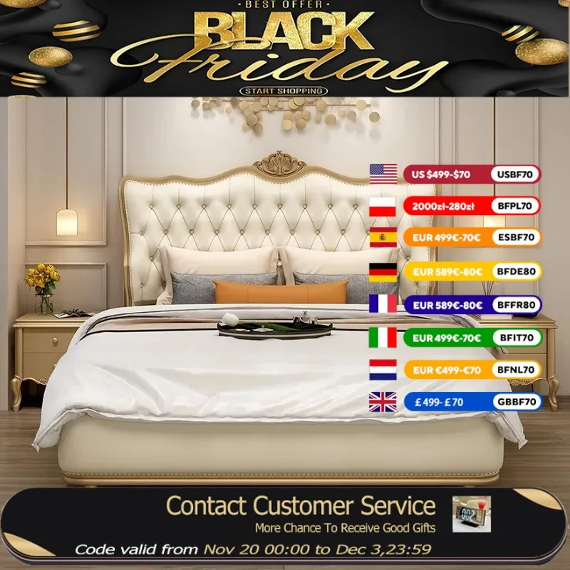 Дизайнерская водонепроницаемая кровать, современная золотая принцесса, роскошная кровать размера «queen-size», кровать с двумя каркасами, полноразмерная мебель Camas De Dormitorio
Дизайнерская водонепроницаемая кровать, современная золотая принцесса, роскошная кровать размера «queen-size», кровать с двумя каркасами, полноразмерная мебель Camas De Dormitorio