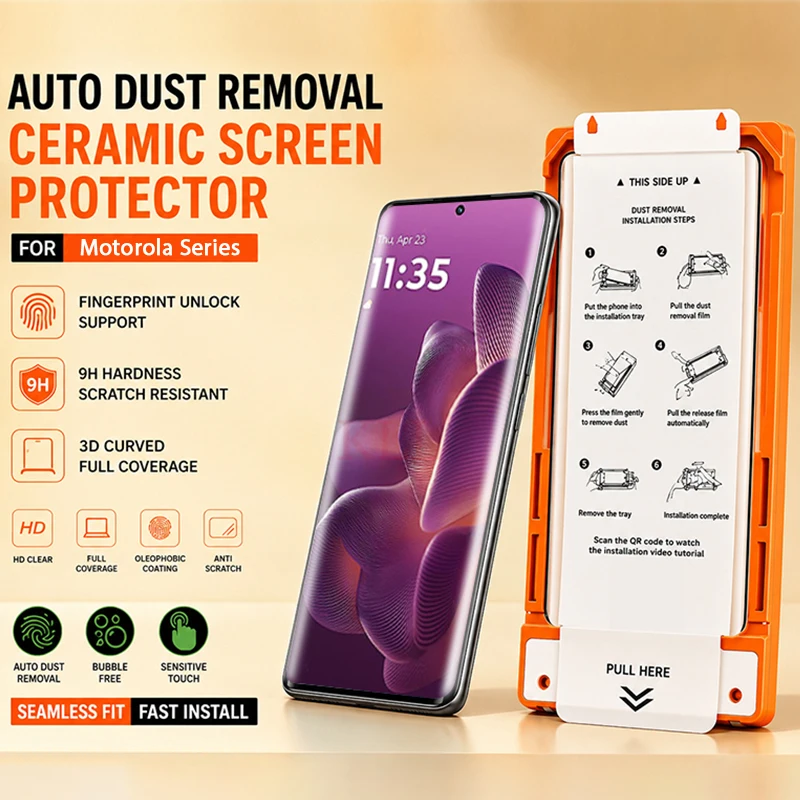 3D Full Glue Ceramic Film For Motorola Edge 60 Pro 60s 50 Fusion 40 Neo Easy Installation Dust Free Frame Screen Protector+tool
3D Full Glue Ceramic Film For Motorola Edge 60 Pro 60s 50 Fusion 40 Neo Easy Installation Dust Free Frame Screen Protector+tool