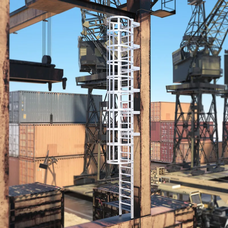 Simple escape safety ladder for construction site maintenance staircases, aluminum alloy safety passage ladders with cages
Simple escape safety ladder for construction site maintenance staircases, aluminum alloy safety passage ladders with cages