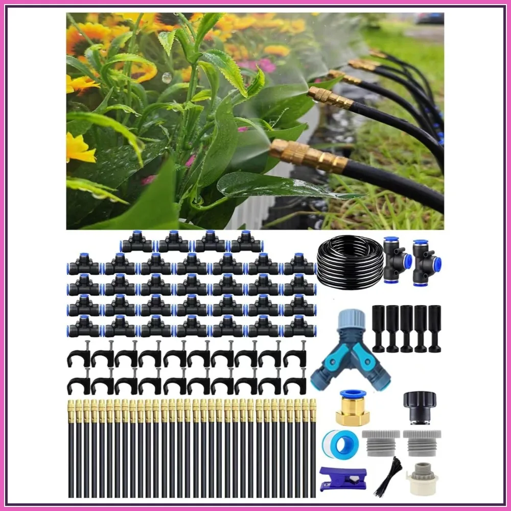 Drip Irrigation System, 360° Adjustable Spray Sprinkler Kit, Easy No-Tool Install for Garden Patio Potted Plants
Drip Irrigation System, 360° Adjustable Spray Sprinkler Kit, Easy No-Tool Install for Garden Patio Potted Plants