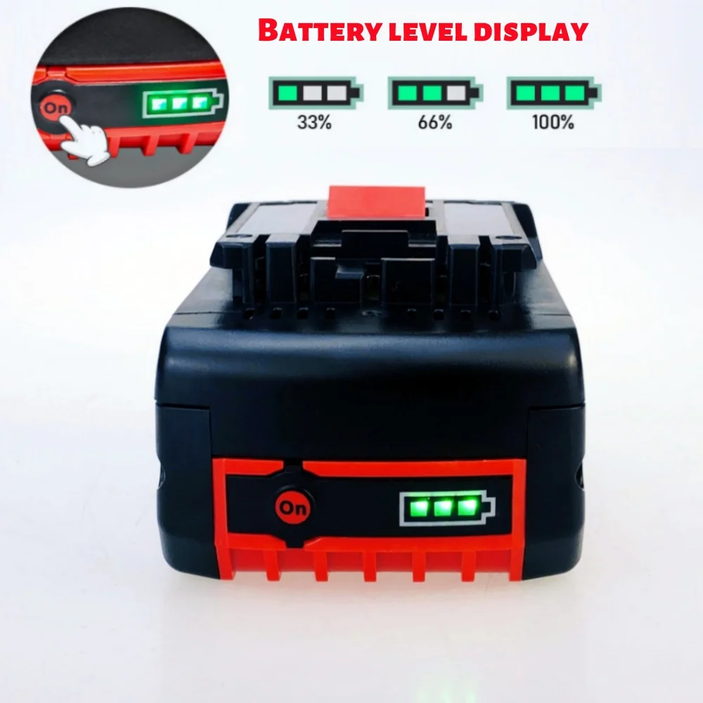 New GSR BAT618 BAT610 for Bosch Professional 18V 6.0AH Li-ion Battery Replacement with LED
New GSR BAT618 BAT610 for Bosch Professional 18V 6.0AH Li-ion Battery Replacement with LED