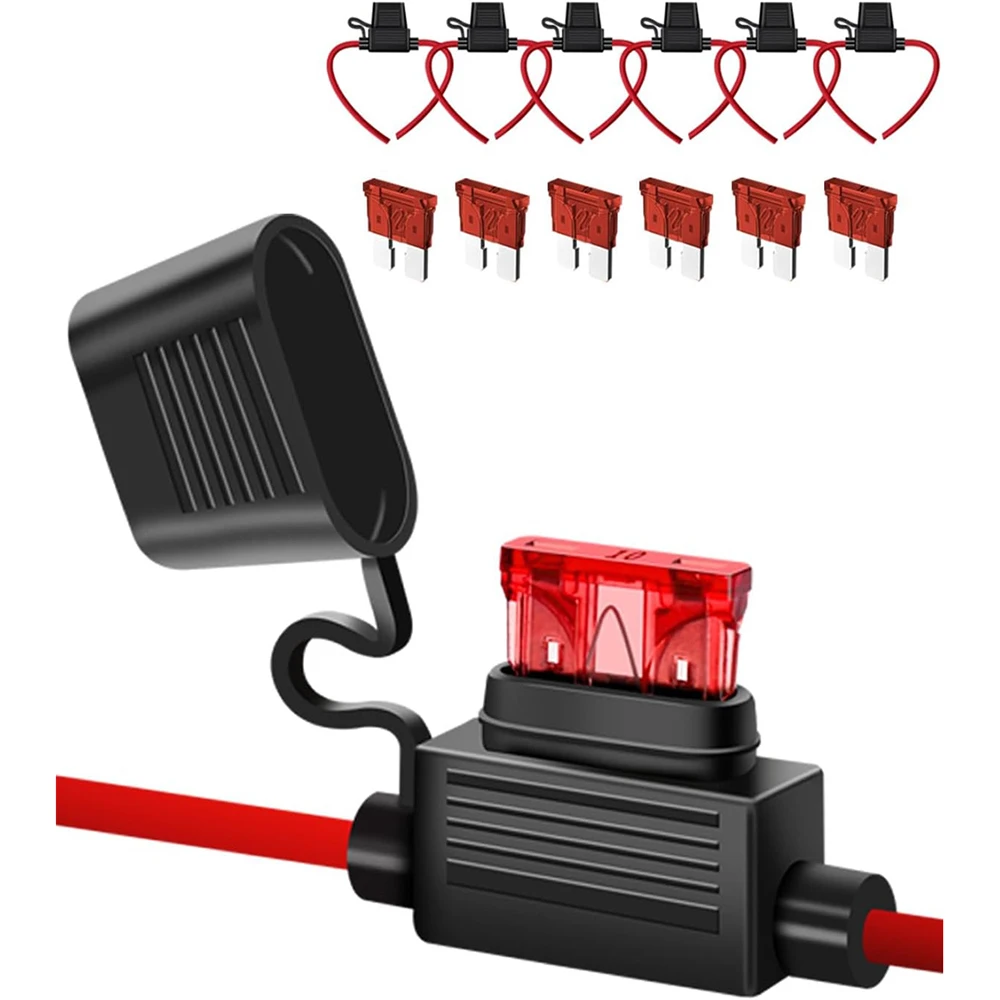 Встроенный держатель предохранителя калибра 10 метров, держатель предохранителя 12 В-10AWG с 6 стандартными предохранителями 40 АП ATC/ATO
Встроенный держатель предохранителя калибра 10 метров, держатель предохранителя 12 В-10AWG с 6 стандартными предохранителями 40 АП ATC/ATO