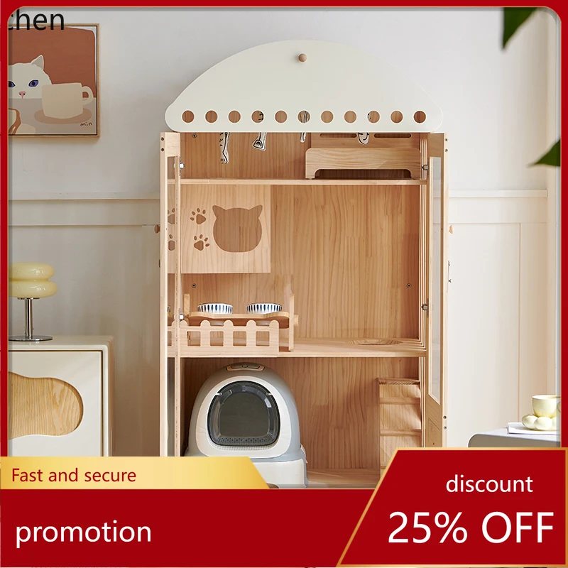 ZML solid wood household large space waterproof three-sided ventilated cat nest free access cat cabinet
ZML solid wood household large space waterproof three-sided ventilated cat nest free access cat cabinet