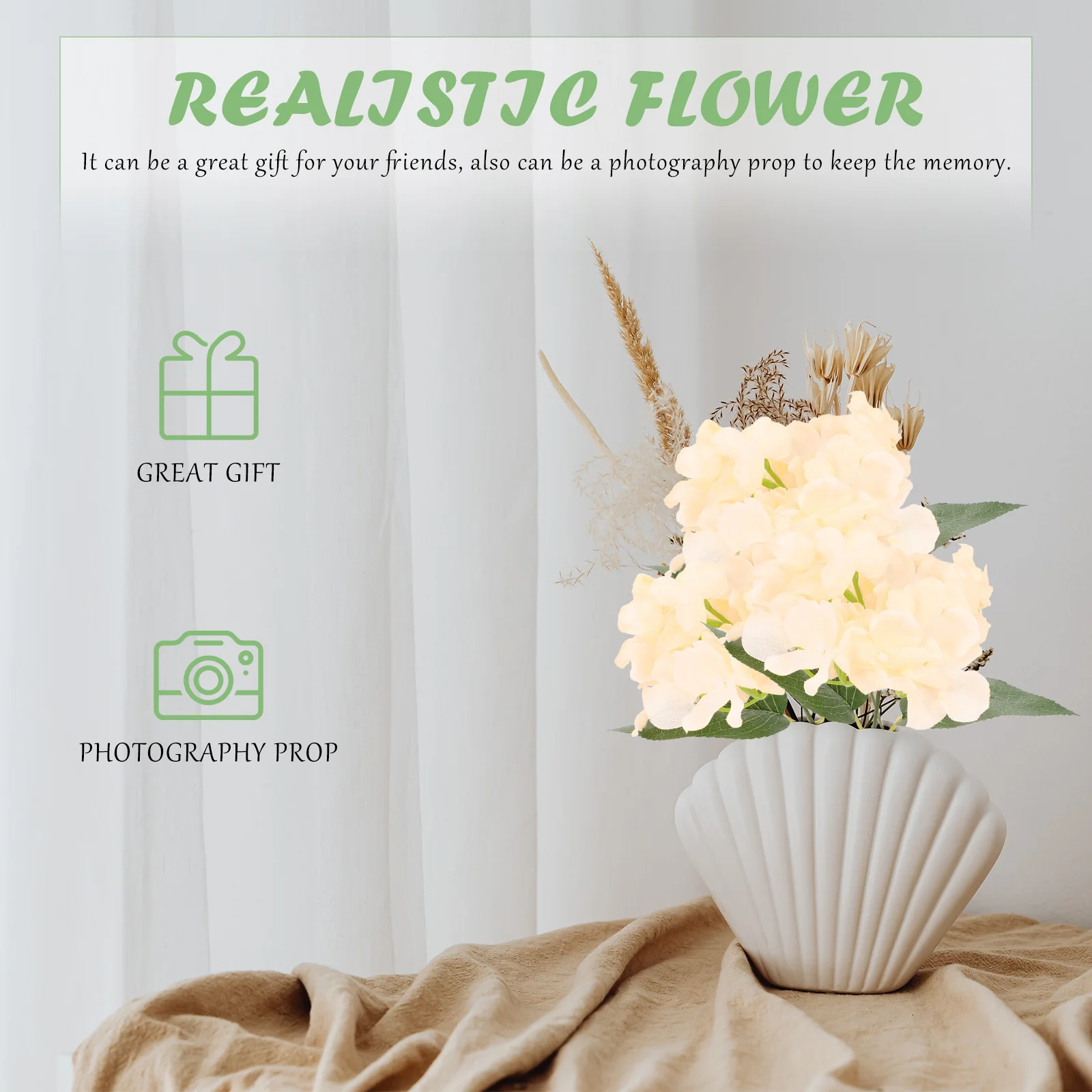 10Pcs Hydrangea Artificial Flowers Elegant Fake Flower Bunch for Home Decor Living Room Bedroom Bouquet Decoration Festive
10Pcs Hydrangea Artificial Flowers Elegant Fake Flower Bunch for Home Decor Living Room Bedroom Bouquet Decoration Festive