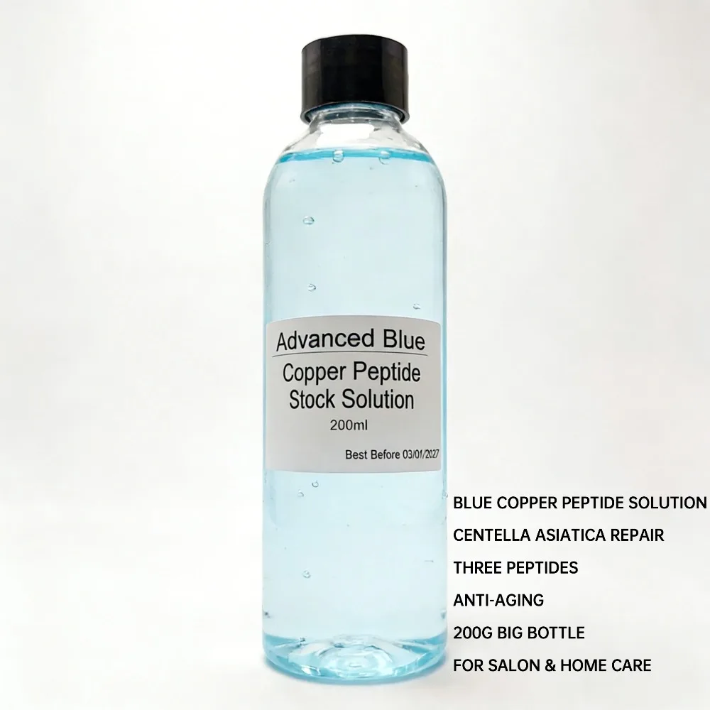 200g Professional Beauty Salon Blue Copper Peptide Centella Asiatica Three Peptides Repair Essence
200g Professional Beauty Salon Blue Copper Peptide Centella Asiatica Three Peptides Repair Essence