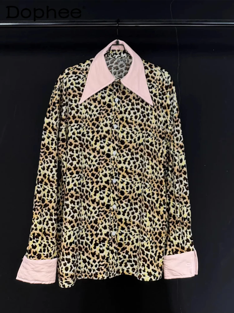 Men's 2026 Spring New Leopard Printing Splicing Lapel Long Sleeve Shirts Loose Comfort Stylish Shirts Unique Personality Tops
Men's 2026 Spring New Leopard Printing Splicing Lapel Long Sleeve Shirts Loose Comfort Stylish Shirts Unique Personality Tops
