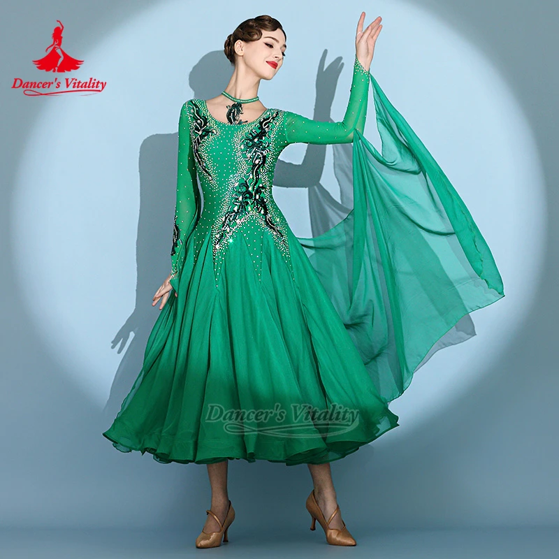 Adult Tango Waltz Round Collar Luxury AB Stones Contest Dress with Necklace Ballroom Dance Outfit Size Custom Dancer's Vitality
Adult Tango Waltz Round Collar Luxury AB Stones Contest Dress with Necklace Ballroom Dance Outfit Size Custom Dancer's Vitality