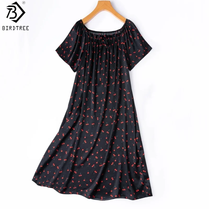 Birdtree, 21MM 92% Silk 8% Spandex Nightgown, O-neck Short Sleeve, Women Plain Satin Pajama Homewear Dresses, 2026 New D66623JF
Birdtree, 21MM 92% Silk 8% Spandex Nightgown, O-neck Short Sleeve, Women Plain Satin Pajama Homewear Dresses, 2026 New D66623JF