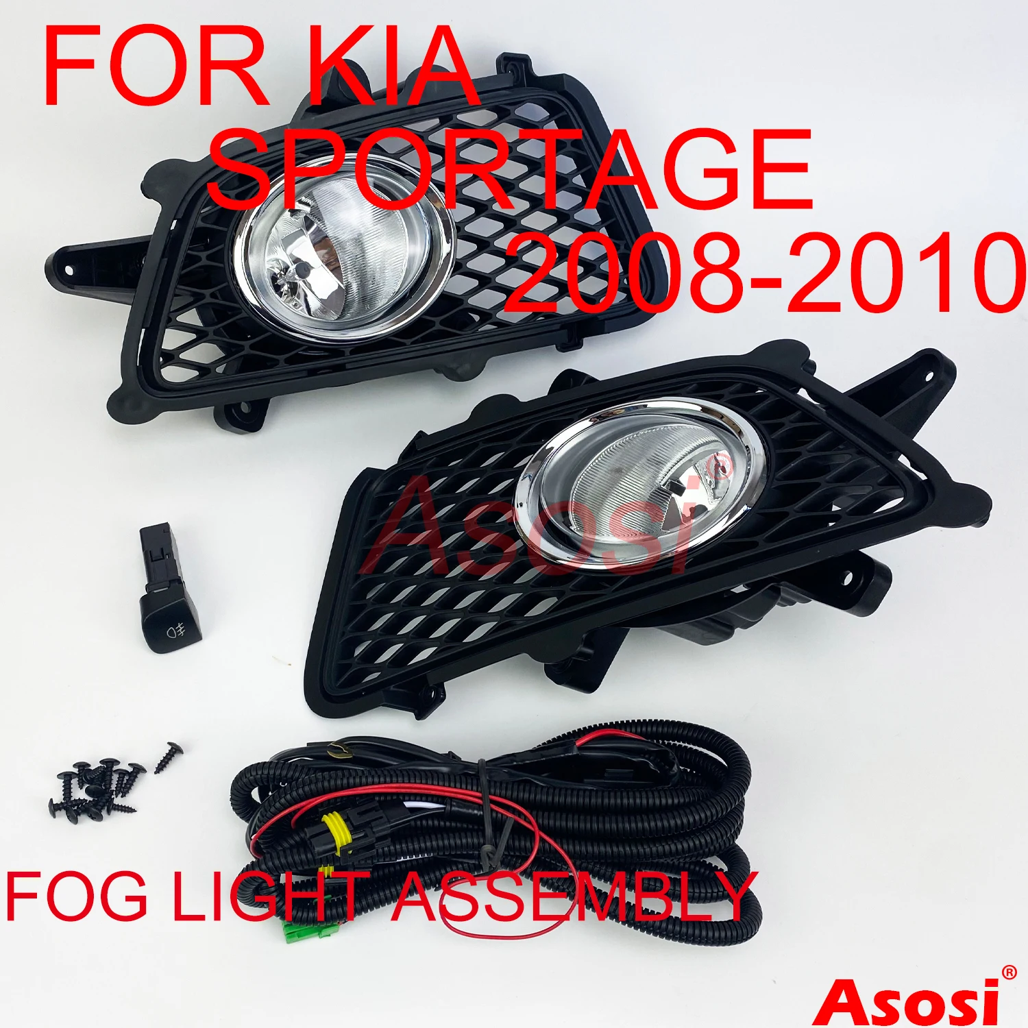 Bumper Fog Light Assembly Driving Lamp For KIA Sportage 2008 2009 2010 Set With Bulb Switch Wire Harness Bezel Right + Left Side
Bumper Fog Light Assembly Driving Lamp For KIA Sportage 2008 2009 2010 Set With Bulb Switch Wire Harness Bezel Right + Left Side