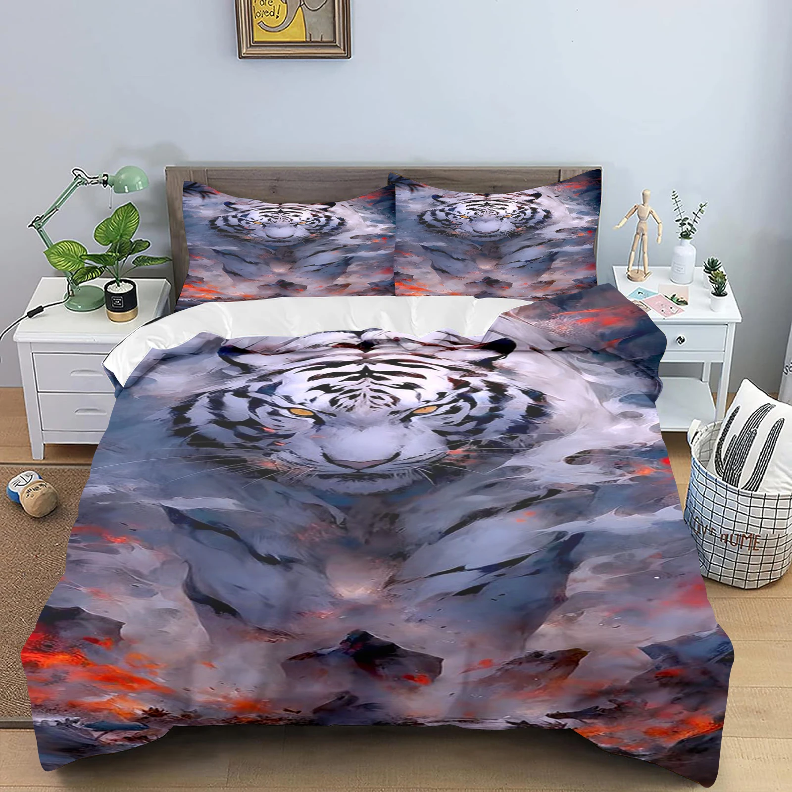 Cartoon Tiger Quilt Cover Cute Anime Full Skin Friendly Breathable Cute Printed Bedding Warm Bedding
Cartoon Tiger Quilt Cover Cute Anime Full Skin Friendly Breathable Cute Printed Bedding Warm Bedding