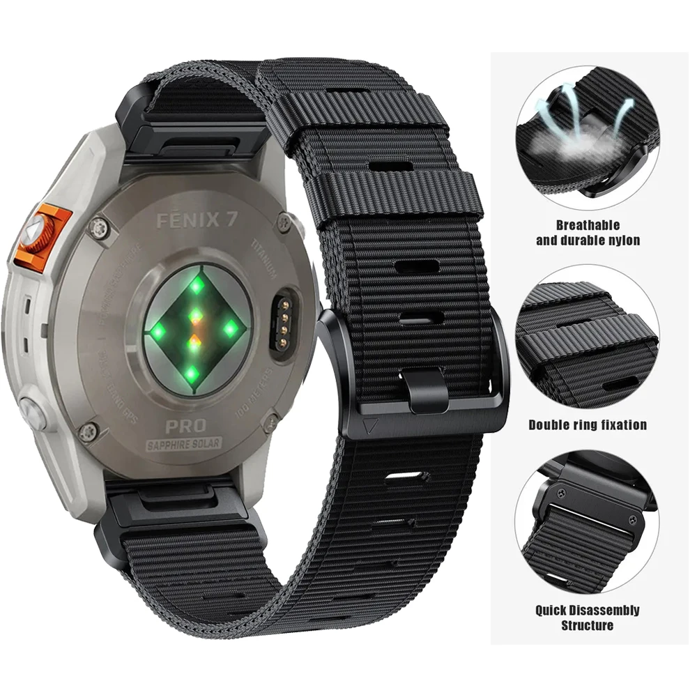 Плетеный нейлоновый ремешок QuickFit, спортивный браслет для наручных часов Garmin Fenix 7X 7 Pro/Epix Pro Gen 2 51 мм, подходит для Garmin S70, 47 мм, 22 мм 26 мм
Плетеный нейлоновый ремешок QuickFit, спортивный браслет для наручных часов Garmin Fenix 7X 7 Pro/Epix Pro Gen 2 51 мм, подходит для Garmin S70, 47 мм, 22 мм 26 мм